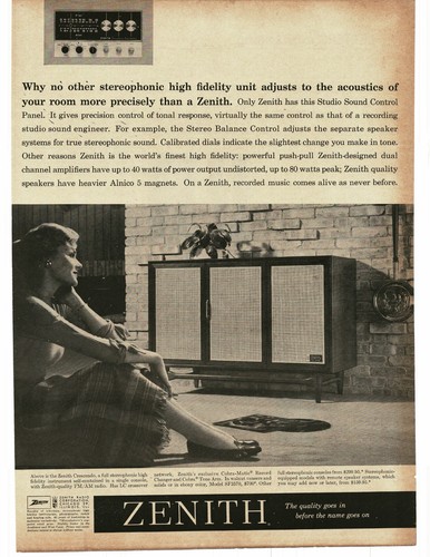 1959 zenith crescendo stereo - zenith,